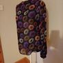 Size 10 Black Flower Top Image 2