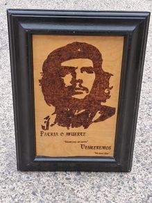 Original Pyrography of Che Guevara