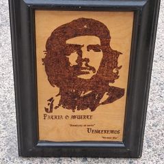 Original Pyrography of Che Guevara