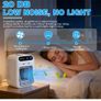 Portable Air Cooler, Personal Mini Air Conditioner, 3 in 1 Mini Evaporative Conditioner with Handle / 7 LED Light/Humidifier/Purifier/ 3 Speeds Desktop Cooling Fan for Home, Office and Bedroom Image 3