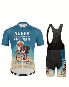Funny Men's Cycling Jersey 2pcs Set