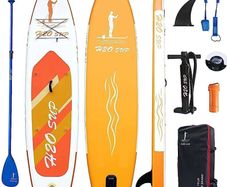 Inflatable Stand Up Paddle Board 10.6 10 x 30 x 6 Inch with Premium SUP Paddle Board Accessories & Backpack, Ultra-Light, Wide Stable Design, Non-Slip Deck for Youth & Adults (FREE SHIPPING)