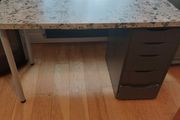 Ikea desk with drawer unit