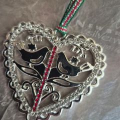 Newbridge Silverware Love Birds Christmas Tree Decoration