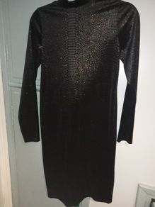 ladies black velvet midi dress new size 10 new look