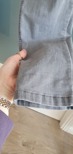 Miss by Captain Tortue grey skinny with zip detail Sz 38 (10-12UK) - Rrp 89 (New)