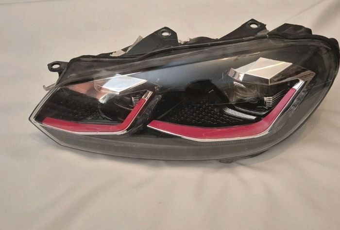 VW Glf MK6 Headlight Front Left Passenger Gti Red Mk7.5 Headlights