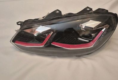 VW Glf MK6 Headlight Front Left Passenger Gti Red Mk7.5 Headlights