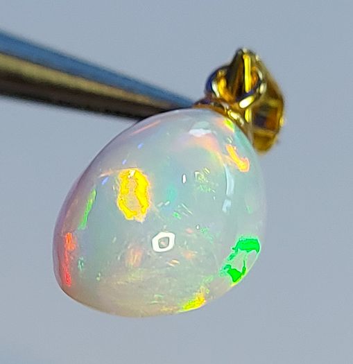 Ethiopian Fire Opal Pendant 2.93ct on Goldplated S925 Silver