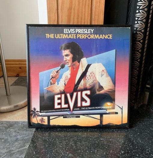 Vintage framed Elvis vinyl cover