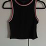 ribbed black crop top Image 4