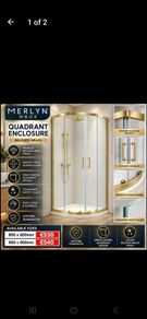 Merlyn mbox quadrant enclosures brushed brass see below for prices
