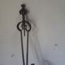 2 old iron stands and fire iron Image 3