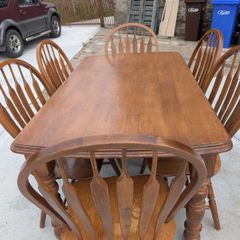 Solid wood table and chairs