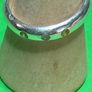 Handmade sterling silver flush set white and yellow stones. Size N Image 2