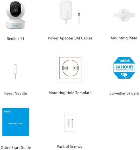 Security Camera Indoor 3MP, 2.4GHz WiFi, 1296P WiFi CCTV Camera IP with Pan Tilt, 2-Way Audio, Night Vision and Remote Access for Elder Pet Baby, SD Card Slot, E1 (Pack of 2)