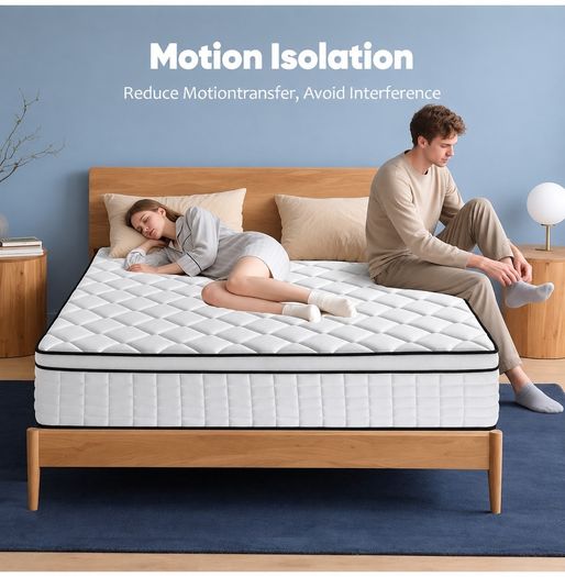 King Size Mattress 5FT Memory Foam Pocket Sprung Orthopedic King Mattresses Breathable, Motion Isolation, Medium Firm, 150x200x25cm