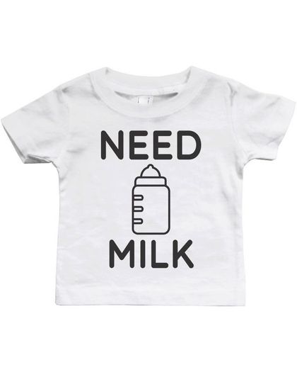 Matching Daddy and baby T-Shirts Need Beer and Milk