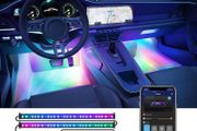Govee RGBIC Interior Car Lights with App Control, Segmented Colour, 2-Line Design Lighting Kit, DIY Effects, Music and 30 Scene Modes for Cars, Trucks