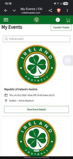 ireland v austria