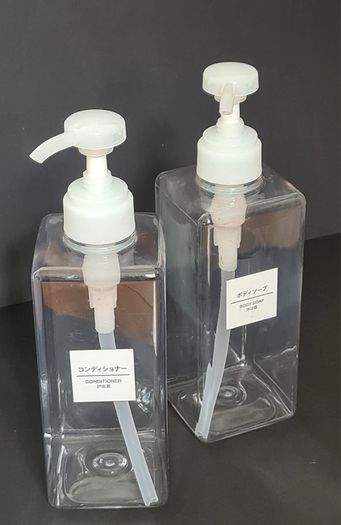 Muji, Japan, PET pomp bottle, 600ml