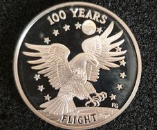 United States , flight ,  commerative coin.