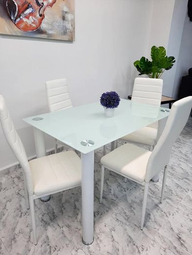 Glass Dining Table Set 4 chairs Free delivery