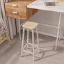 Bar Stools Square Base Set of 2, Tall Breakfast Bar Stools with Footrest for Kitchen, Industrial Style, for Dining Room, Party Room, 29.5 x 29.5 x 70CM Image 6