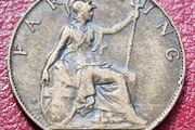 1914  George V  Farthing coin