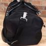 Zero Halliburton Black Twill Duffle Bag Nylon Leather 22 Inch Travel Weekender Image 2
