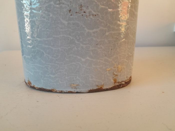 Antique Enamelware Graniteware Flask