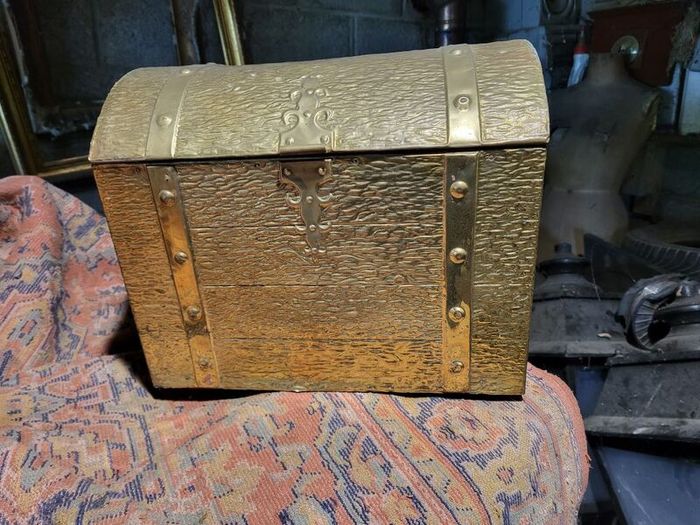 Brass coal box