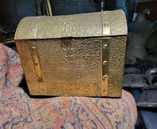 Brass coal box
