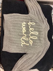 baby hello world cardigan