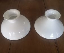 Antique Opaline white glass lampshades