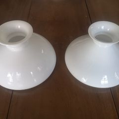 Antique Opaline white glass lampshades