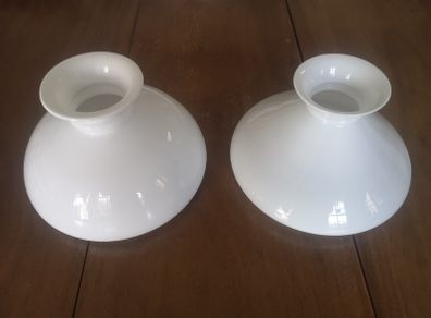 Antique Opaline white glass lampshades