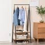2-Tier Garment Rack Storage Shelves Metal Coat Clothes Stand Shoes Storage Organisation shelves Open Wardrobe Freestanding Tidy Rail 64 x 42.5 x 149 cm (FREE POSTAGE) Image 3