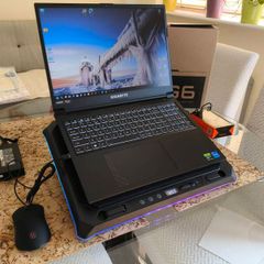 Gaming Laptop Gigabyte G6 i7 13620H 10/16 RTX4050 6GB 75W 16GB Ddr5 5600Mhz 512GB Nvme Pcie 4.0 16.0" FHD+ 165hz WUXGA 1920x1200 Ips 300nits Win11 RGB Cooler Mouse