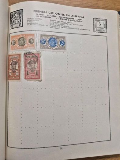 stamp album with stamps of the world
