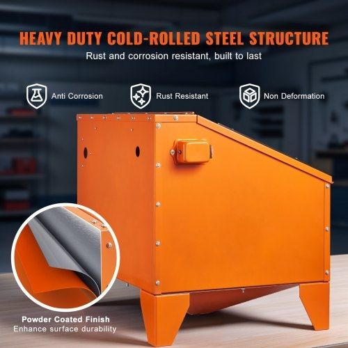 151.4 L Sandblasting Cabinet Benchtop Cabinet with Blasting Gun 4 Nozzle