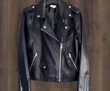 Topshop Black Faux Leather Biker Jacket UK 12