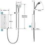 Mira Sport Max with Airboost White/Chrome 9kW Electric Shower (931PM) Image 4