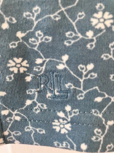 Size 12 Blue&Cream Top by Ralph Lauren