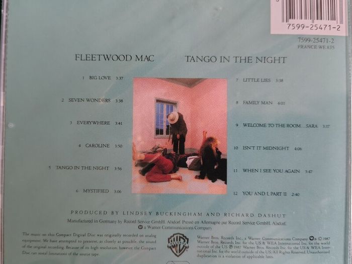 Fleetwood Mac - Tango In The Night CD (1987) Reissue Made In Germany NEW SEALED