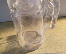 Small Clear Glass Jug.