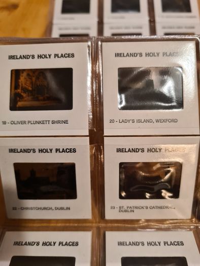 Vintage 36 Coloured Slides Of Ireland's Holy Places. With Cassette Commentary BY koaudioview Dublin