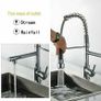 Swivel Pull Out Spray Taps Mixer Kitchen Sink Mixing Tap Spring Neck Chrome Image 4