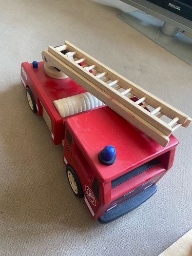 toy fire station. Fire truck and figures