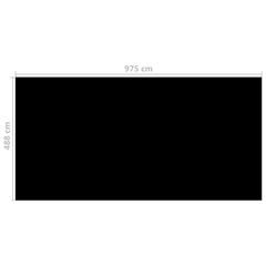 Pool Cover Black 975x488cm PE